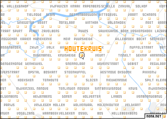 map of Houtekruis