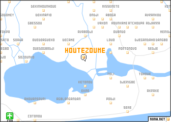 map of Houtézoumè