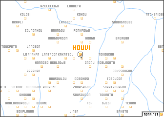 map of Houvi