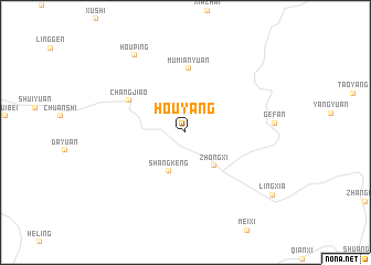 map of Houyang