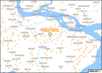 map of Houyang