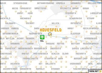 map of Hövesfeld