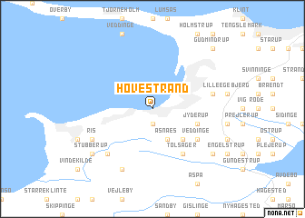 map of Høve Strand