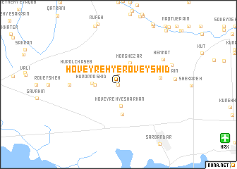 map of Hoveyreh-ye Roveyshīd