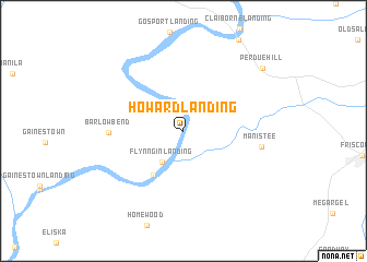 map of Howard Landing