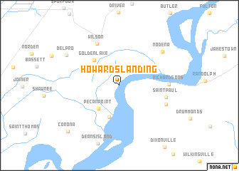 map of Howards Landing