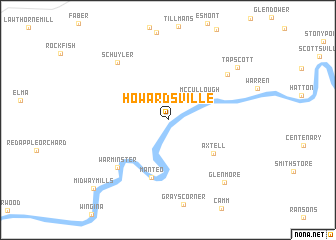 map of Howardsville