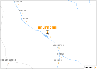 map of Howe Brook