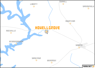 map of Howell Grove