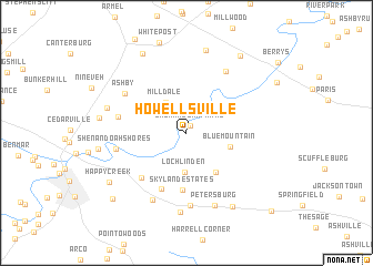 map of Howellsville