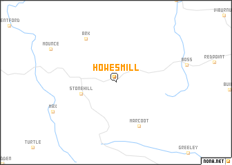 map of Howes Mill