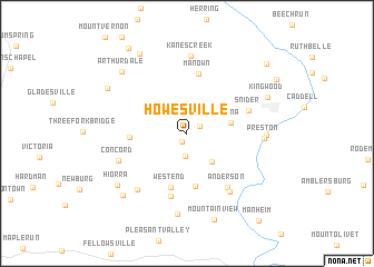 map of Howesville