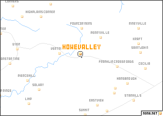 map of Howe Valley