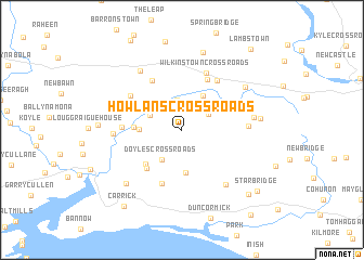 map of Howlanʼs Cross Roads