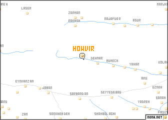 map of Howvīr