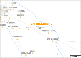 map of Ḩowẕ-e Ḩājjī Ḩasan