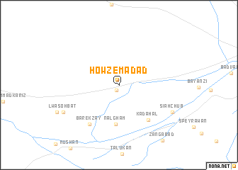 map of Ḩowẕ-e Madad