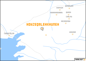 map of Ḩowẕ-e Qal‘eh Khūneh