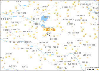 map of Hoxhë