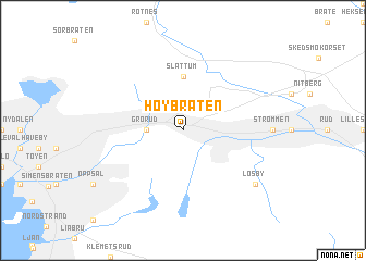 map of Høybråten