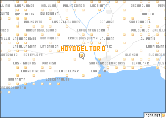 map of Hoyo del Toro