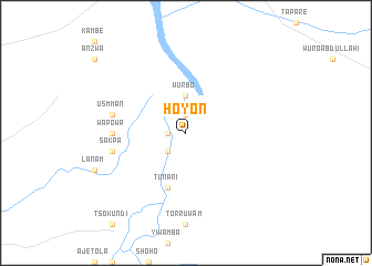 map of Hoyon