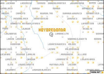 map of Hoyo Redonda