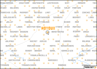 map of Hoyoux