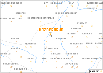 map of Hoz de Abajo