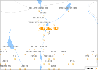 map of Hoz de Jaca