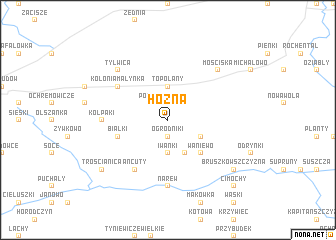 map of Hożna