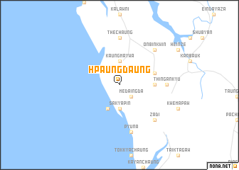 map of Hpaungdaung