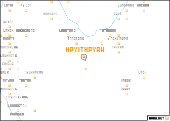 map of Hpyithpyaw