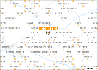 map of Hrabětice