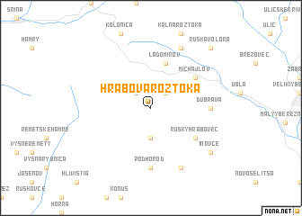 map of Hrabová Roztoka