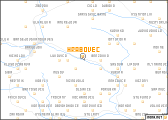 map of Hrabovec