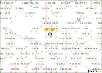 map of Hradec