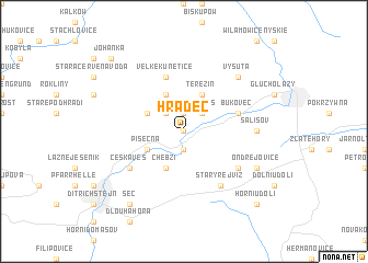 map of Hradec