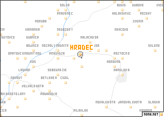 map of Hradec