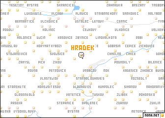 map of Hrádek