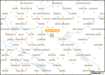 map of Hrádek