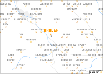 map of Hrádek