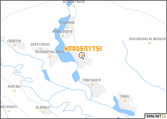 map of Hradenytsi