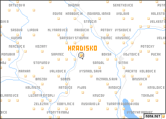 map of Hradisko