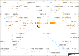 map of Hradište pod Vrátnom