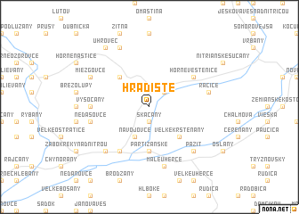 map of Hradište