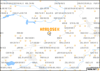 map of Hrad Osek