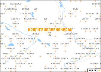 map of Hranice u Nového Hradŭ