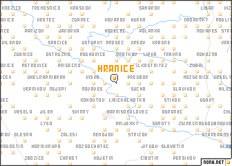 map of Hranice