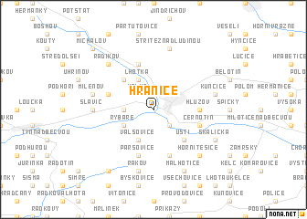 map of Hranice